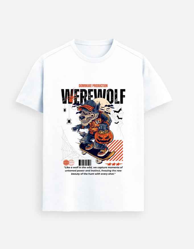 Dominare "Skate Wolf Graphic Tee" – Streetwear for Bold Legends - Dominare