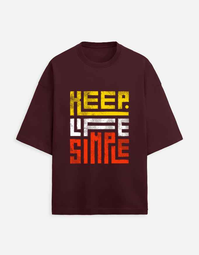 Dominare Keep Life Simple Tee – Minimal Typography Streetwear - Dominare