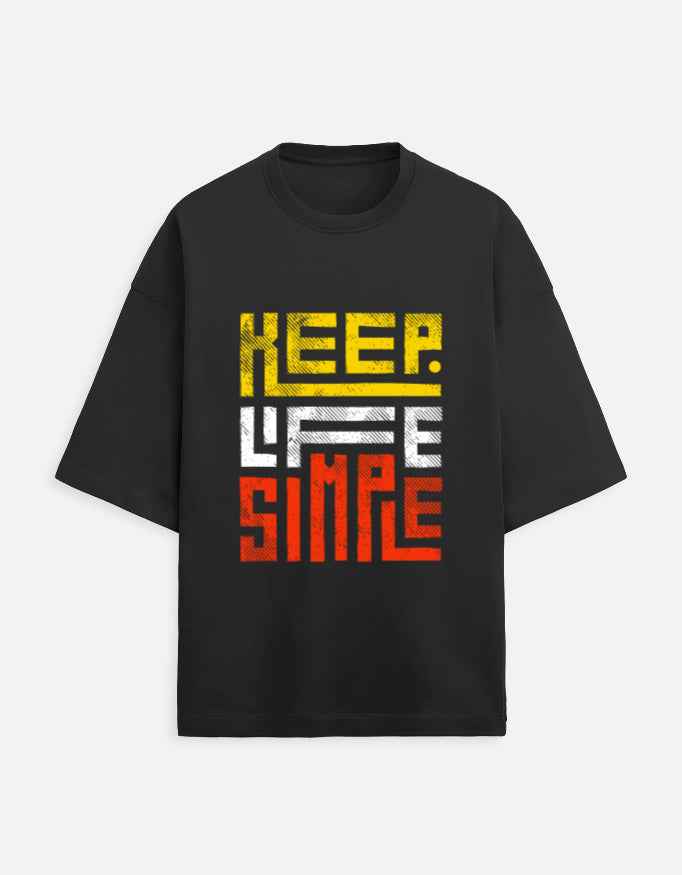 Dominare Keep Life Simple Tee – Minimal Typography Streetwear - Dominare