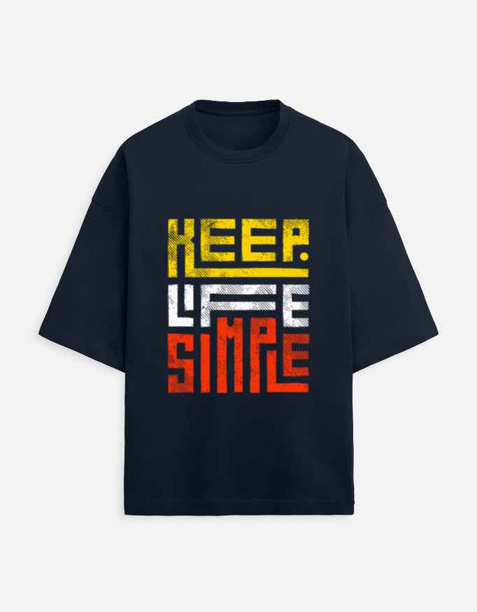 Dominare Keep Life Simple Tee – Minimal Typography Streetwear - Dominare