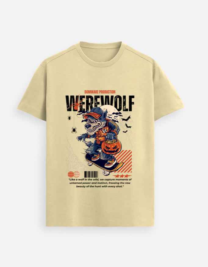 Dominare "Skate Wolf Graphic Tee" – Streetwear for Bold Legends - Dominare