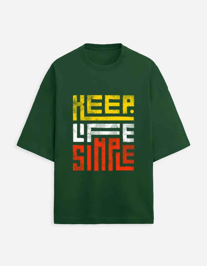 Dominare Keep Life Simple Tee – Minimal Typography Streetwear - Dominare