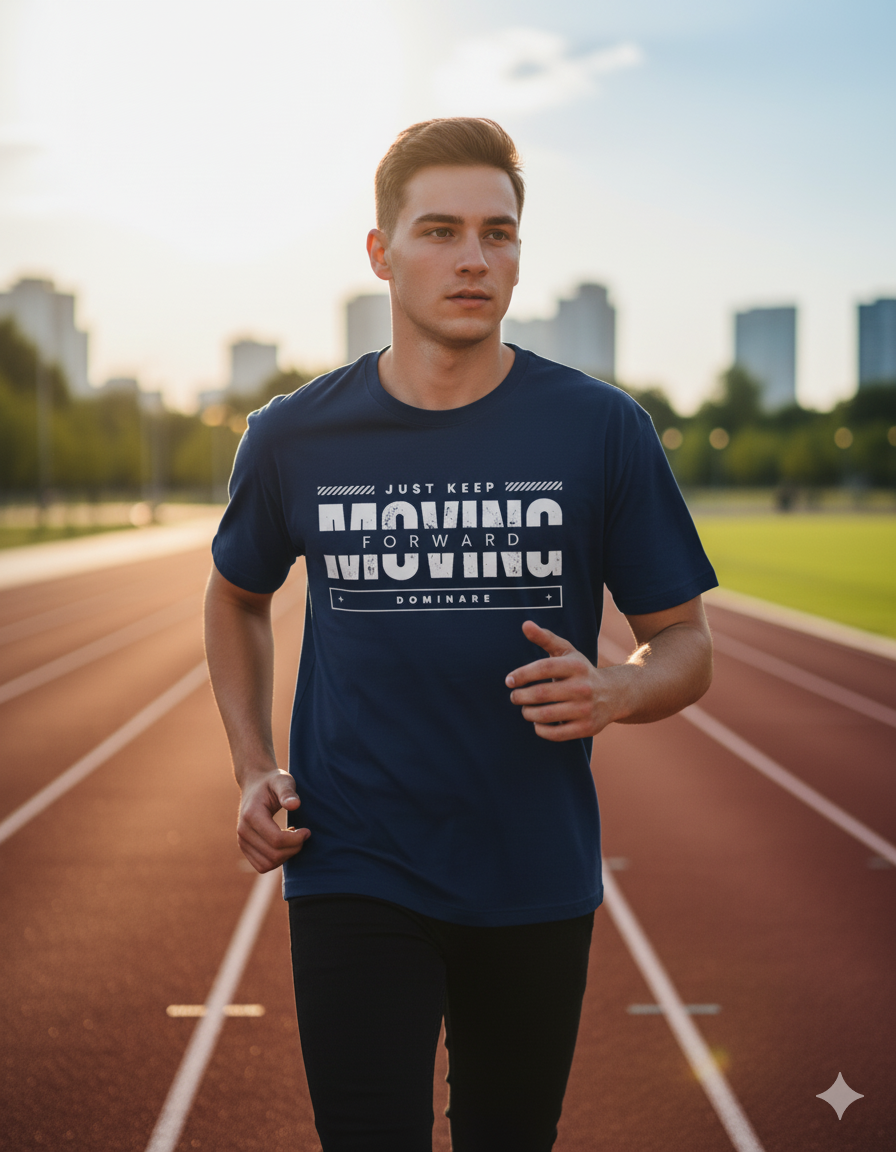 Dominare Moving Forward Motivation Tee - Bold Streetwear Design - Dominare