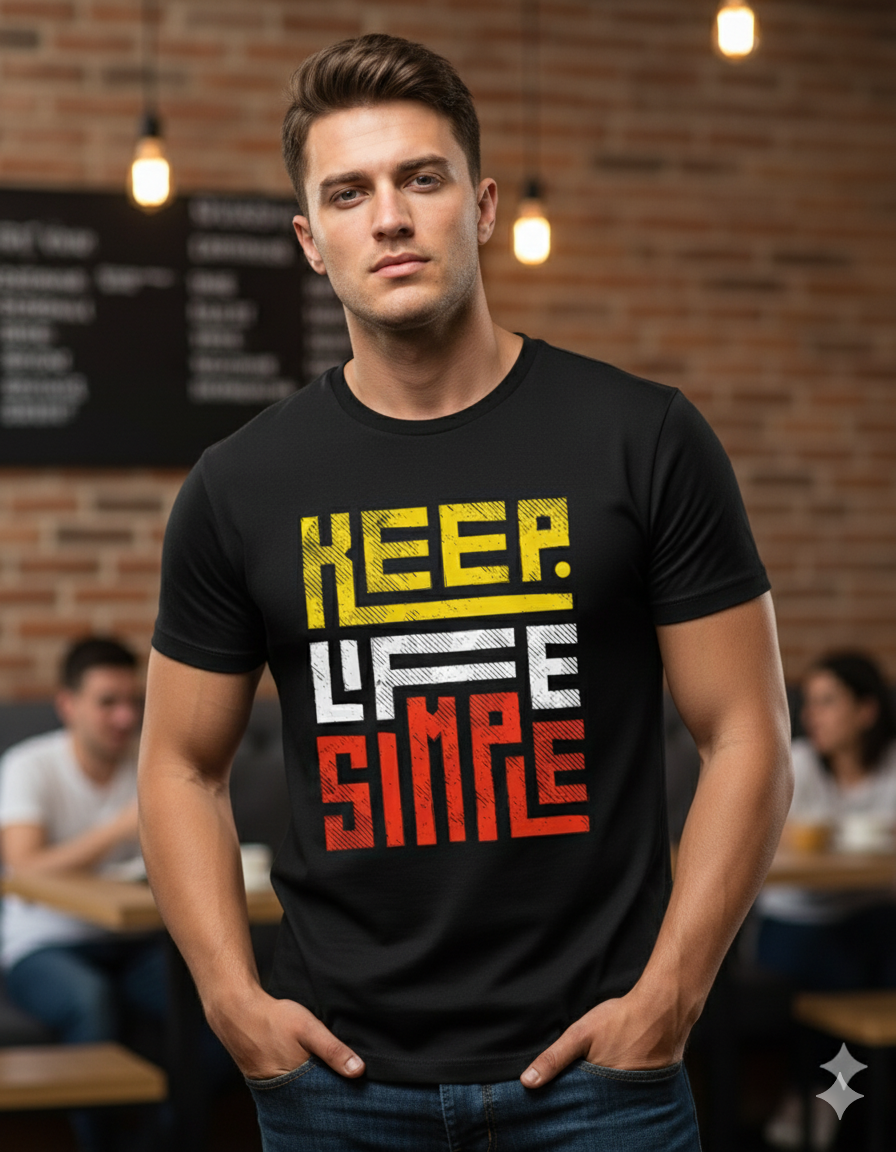 Dominare Keep Life Simple Tee – Minimal Typography Streetwear - Dominare