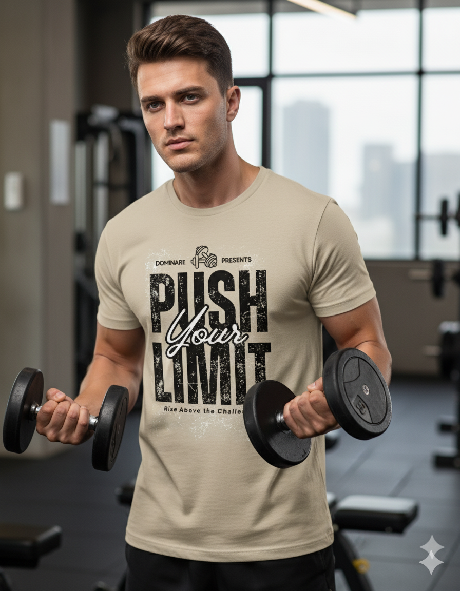 Dominare Motivational Tee – Push Your Limits in Style - Dominare